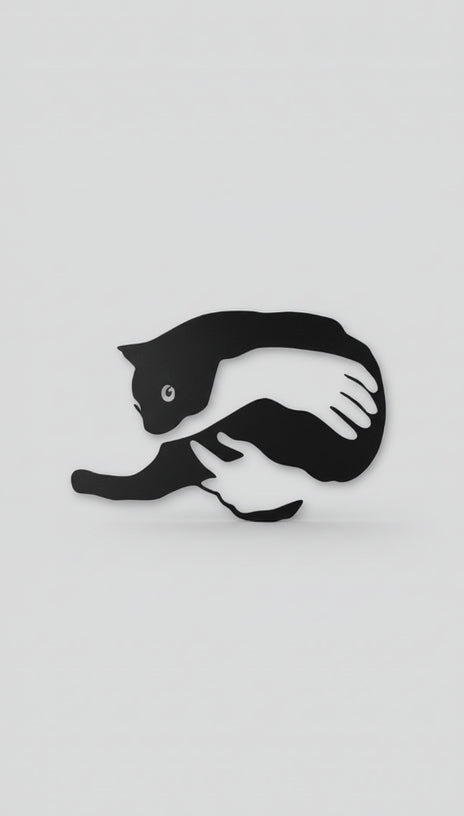 Dekorace na zeď Kočka v náručí