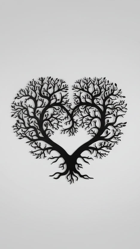 Dekorace na zeď Strom ve tvaru srdce