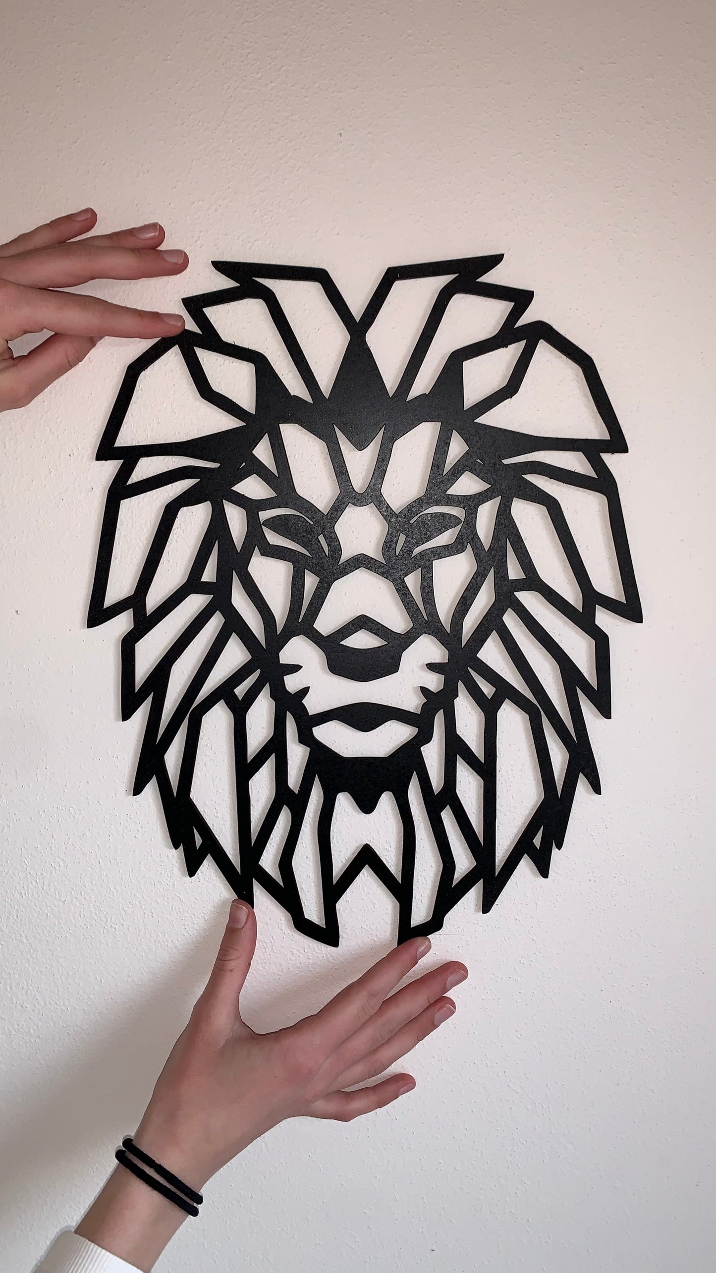 Dekorace na zeď Lev polygon