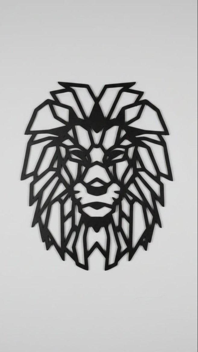 Dekorace na zeď Lev polygon