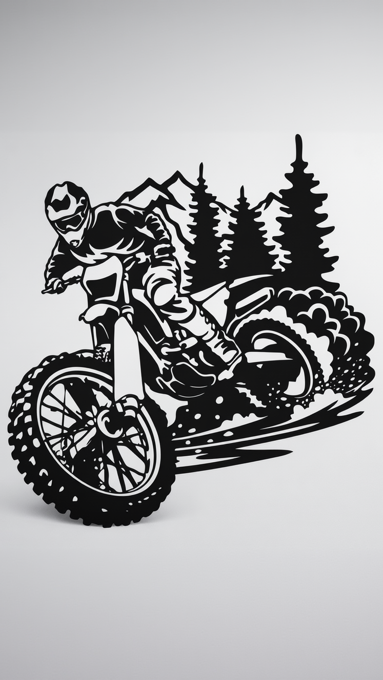 Dekorace na zeď motocross