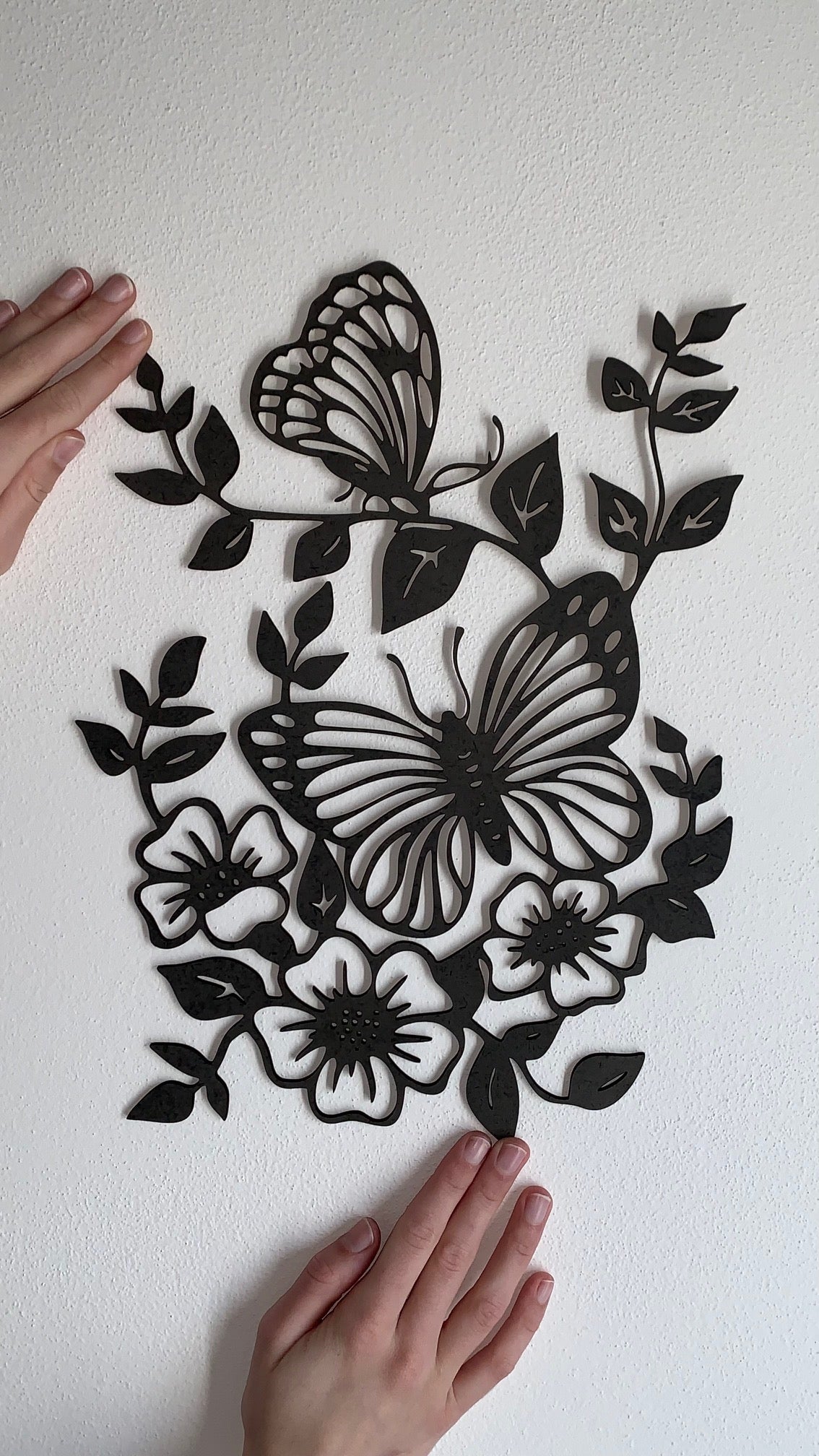 Dekorace na zeď Květiny a motýli