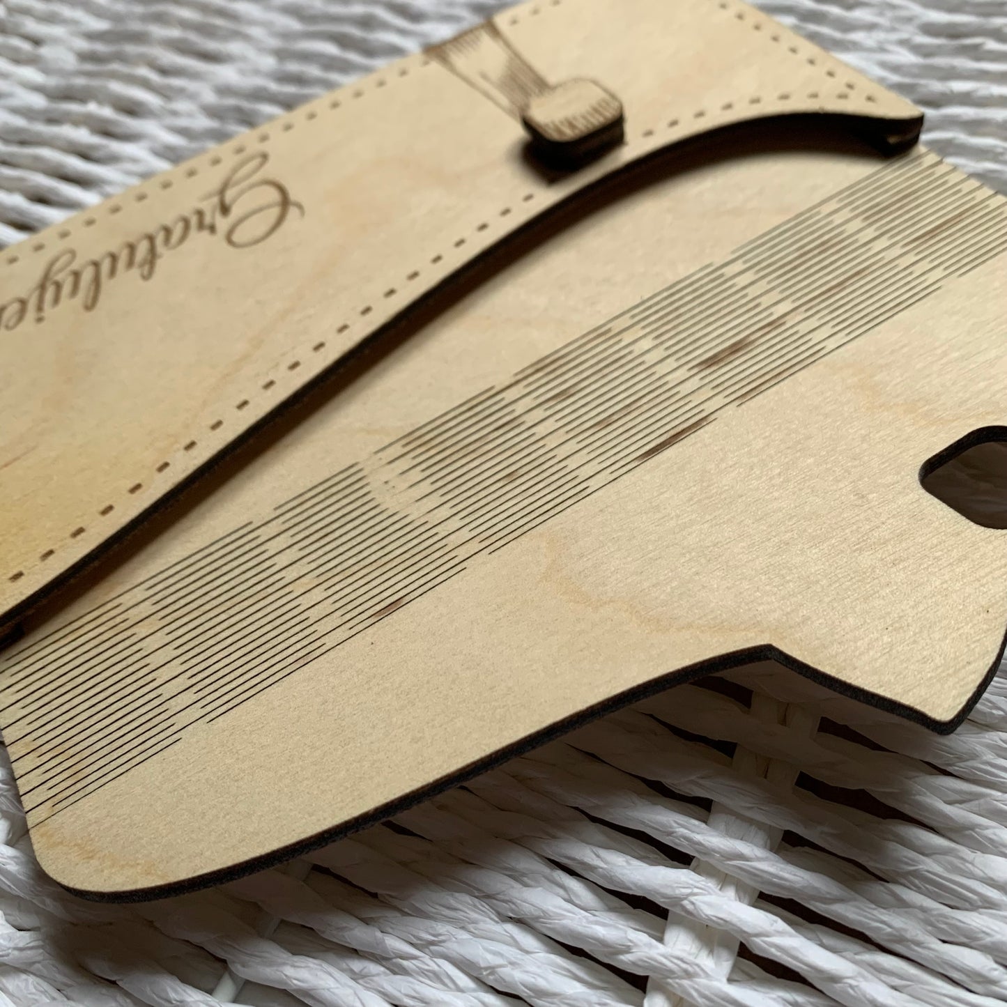 Dřevěná obálka ''Gratulujeme s mašlí''