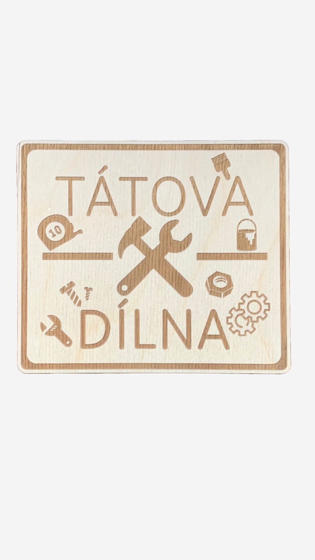 Cedulka "Tátova dílna"