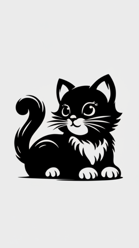 Dekorace na zeď Kočka - cartoon