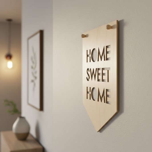 Dřevěná dekorativní cedule „Home Sweet Home“