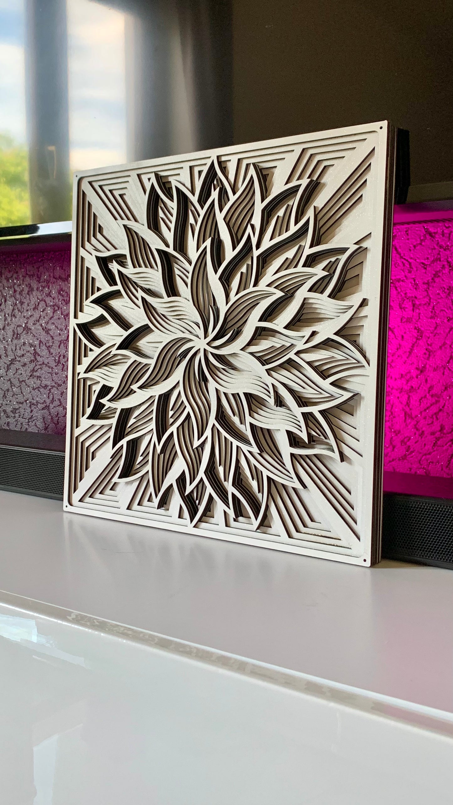 Obraz květu - bílý