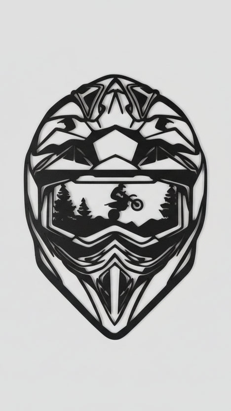 Dekorace na zeď motocrossová helma