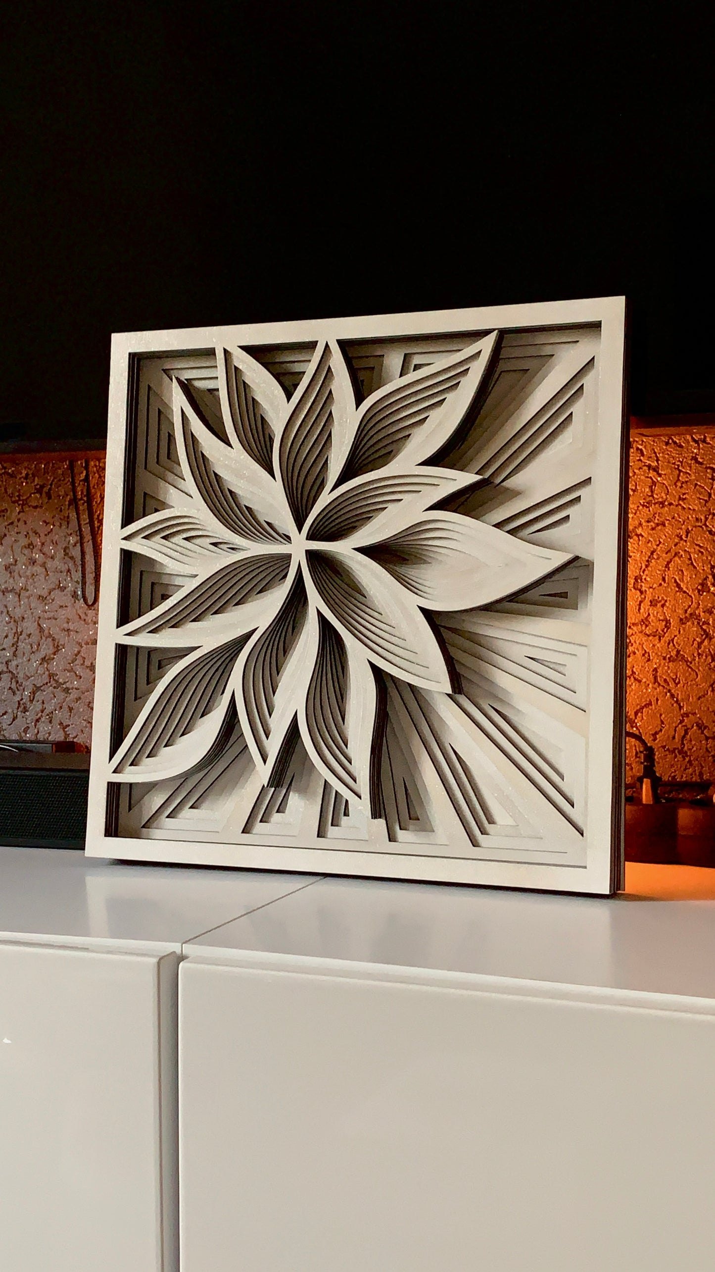 Obraz květu - třpytivý