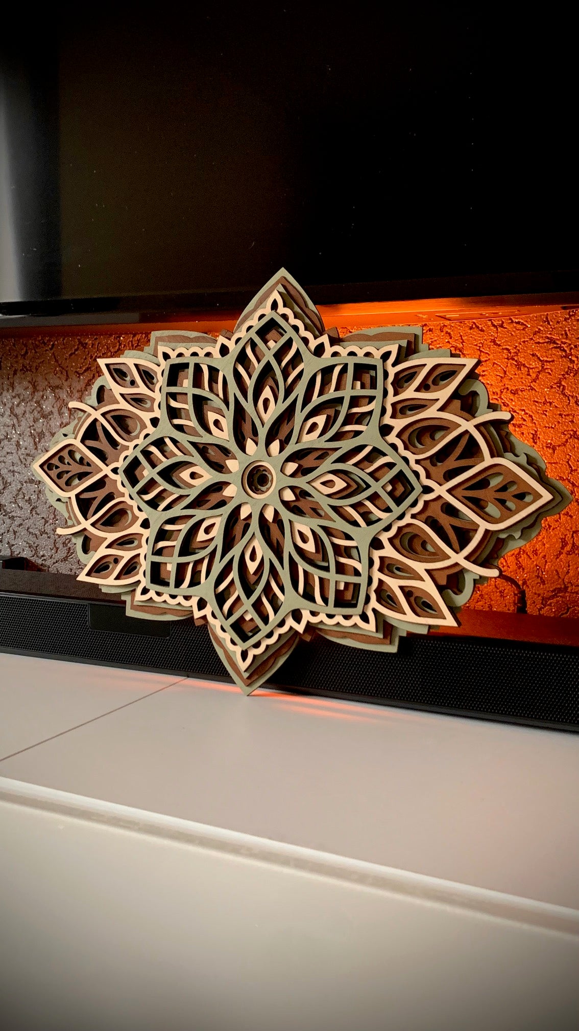 Mandala z březové překližky Tichá energie