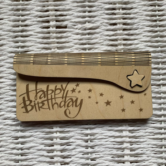 Dřevěná obálka ''Narozeninová''