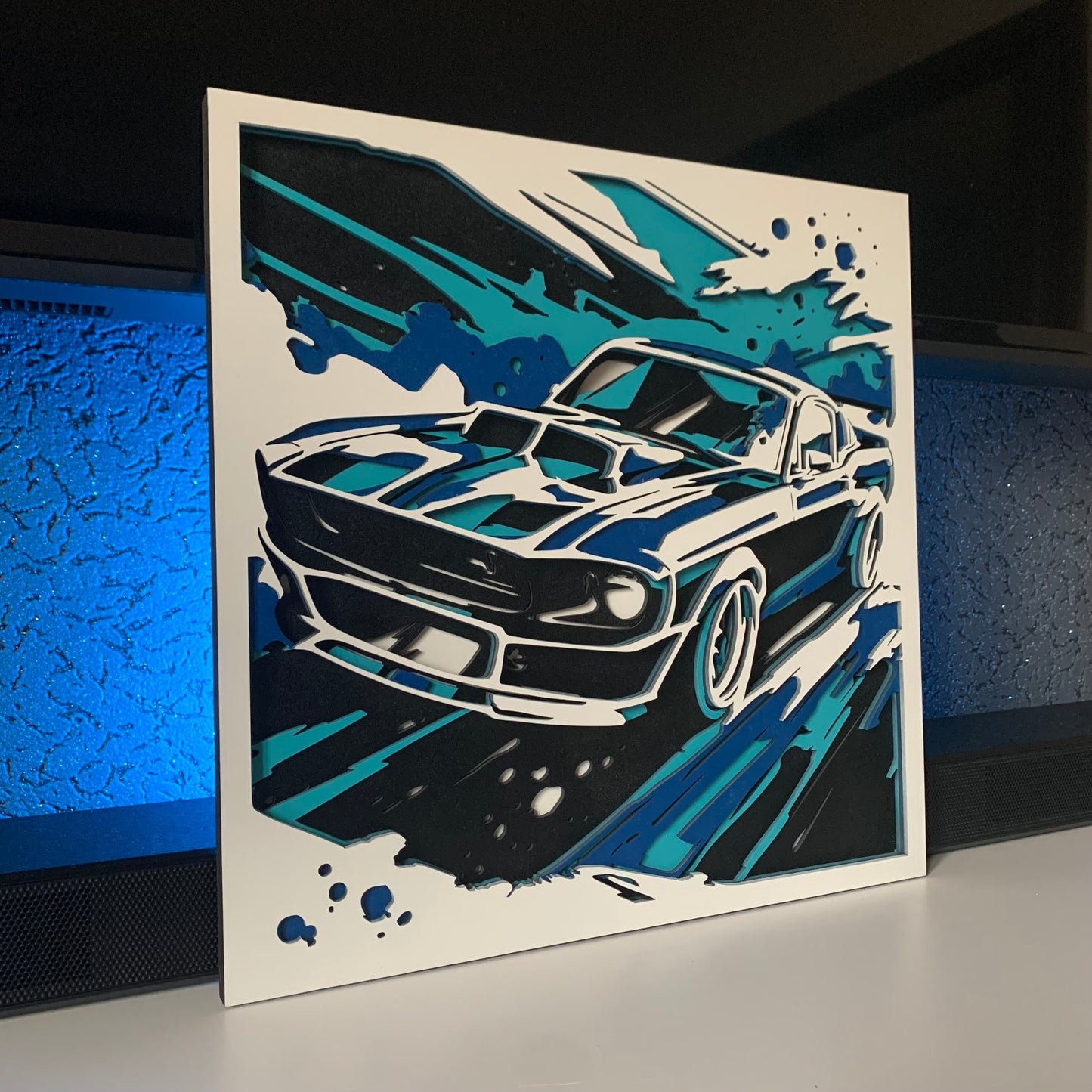 Dynamický 3D obraz muscle caru