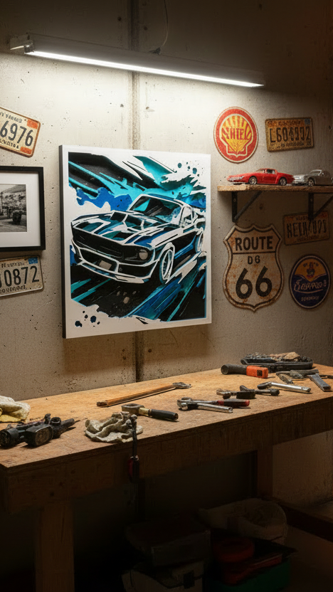 Dynamický 3D obraz muscle caru